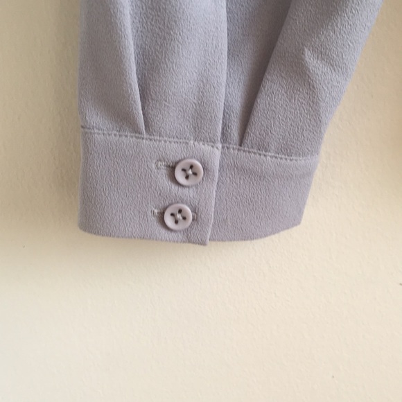 Cooper & Ella Light grey Amy Button Down Long Sleeve Blouse Size S - Picture 5 of 10